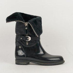 Stuart Weitzman Black Winter Rainboots